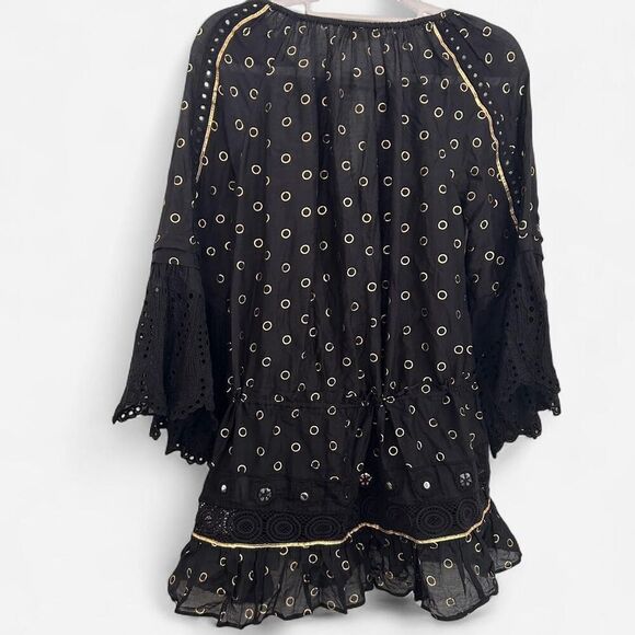 Ramy Brook Silk cotton Nico Mini Cover-Up Dress XS/S ✨ Eyelet Lace Mirror circle - Picture 4 of 8